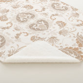 Paisley in Beige Ästhetik Moderne Tan Brown Sherpadecke (3/4)