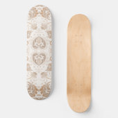 Paisley in Beige Ästhetik Moderne Tan Brown Skateboard (Vorderseite)