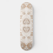 Paisley in Beige Ästhetik Moderne Tan Brown Skateboard (Vorderseite)