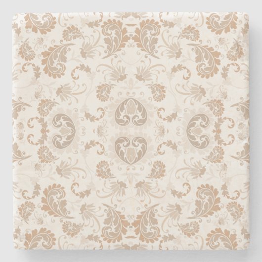 Paisley in Beige Ästhetik Moderne Tan Brown Steinuntersetzer (Vorderseite)