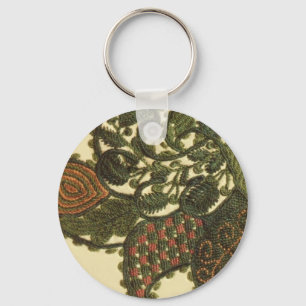Paisley in Grünem und in der Beige Schlüsselanhänger