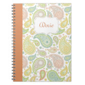 Paisley in Peach Notebook Notizblock (Vorderseite)