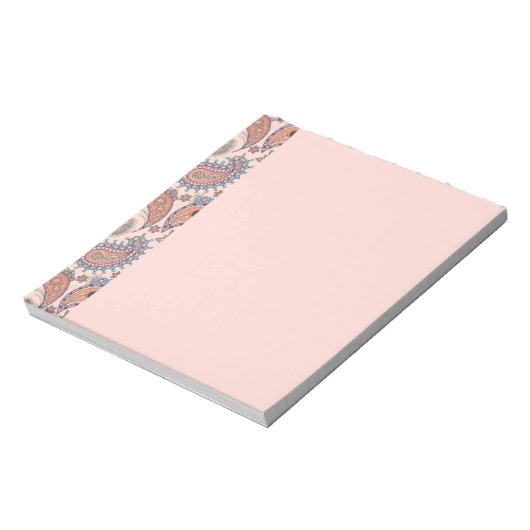 Paisley in Pink Notizblock (Rotiert)