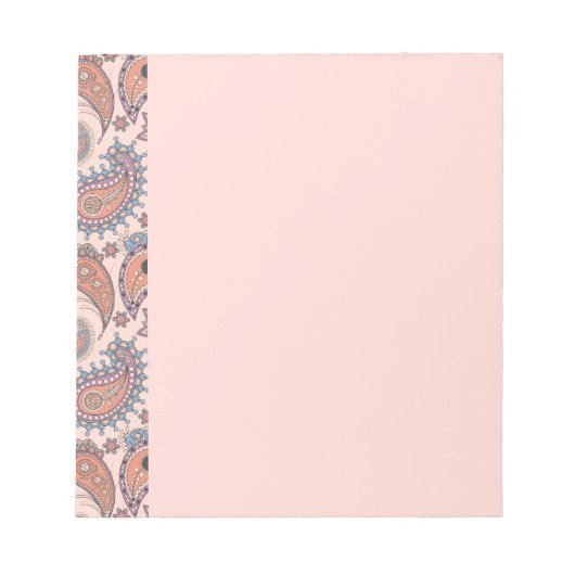 Paisley in Pink Notizblock (Vorderseite)