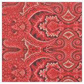 Paisley in Rot Stoff (Nahaufnahme)