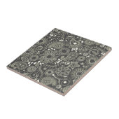 Paisley in Schwarz & Gelb Fliese (Seite)