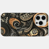 Paisley Inspiriert Black Beige Designer Case-Mate iPhone Hülle (Rückseite (Horizontal))