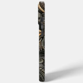 Paisley Inspiriert Black Beige Designer Case-Mate iPhone Hülle (Rückseite / Links)