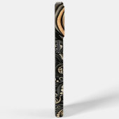 Paisley Inspiriert Black Beige Designer Case-Mate iPhone Hülle (Rückseite / Rechts)