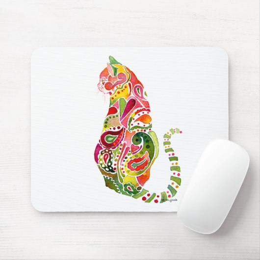 Paisley-Katze Mousepad (Mit Mouse)