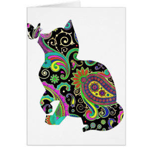 Paisley-Katze und Schmetterling