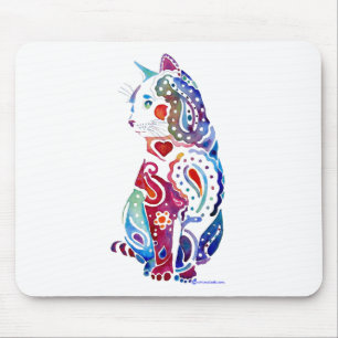 Paisley-Katzen-Entwürfe Mousepad
