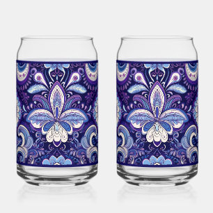 Paisley königsblaues Sodas Glas