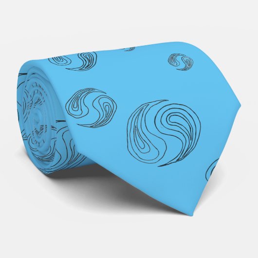 Paisley-Krawatte Hellblau Krawatte (Gerollt)