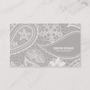 Paisley Lace Business Card Visitenkarte