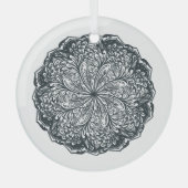 Paisley Lace Mandala Ornament Aus Glas (Vorderseite)