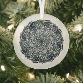 Paisley Lace Mandala Ornament Aus Glas