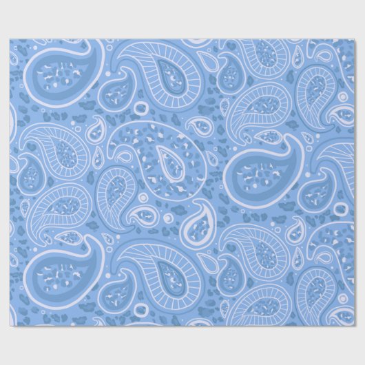 Paisley & Leopard Print Wrapping Paper Geschenkpapier (Flach)