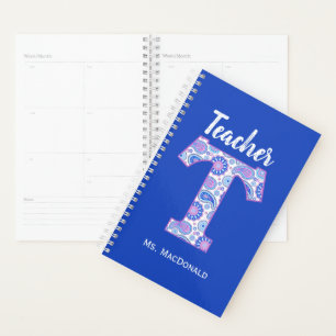 Paisley Letter T Teachers Daily Planer