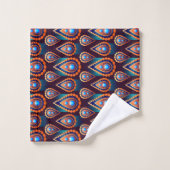 Paisley like Colorful Jewel Pattern Badhandtuch Set (Waschlappen)