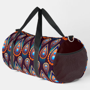 Paisley like Colorful Jewel Pattern Duffle Bag