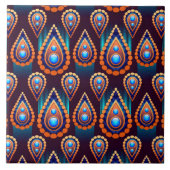 Paisley like Colorful Jewel Pattern Fliese (Vorderseite)