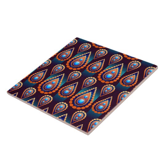 Paisley like Colorful Jewel Pattern Fliese (Seite)