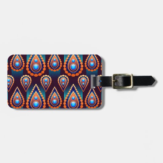 Paisley like Colorful Jewel Pattern Gepäckanhänger (Vorderseite horizontal)