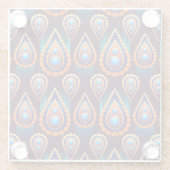 Paisley like Colorful Jewel Pattern Glasuntersetzer (Rückseite)