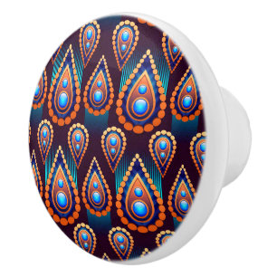 Paisley like Colorful Jewel Pattern Keramikknauf