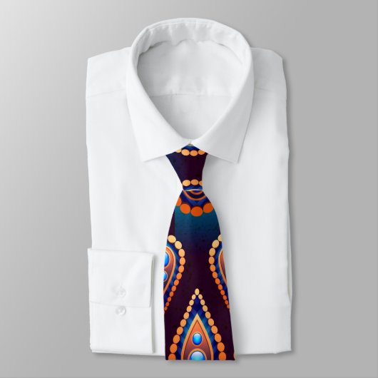 Paisley like Colorful Jewel Pattern Krawatte (Gebunden)