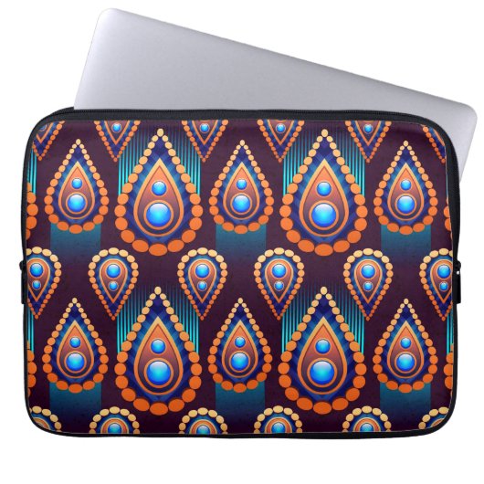 Paisley like Colorful Jewel Pattern Laptopschutzhülle (Vorderseite)