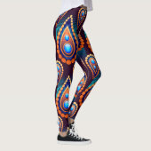 Paisley like Colorful Jewel Pattern Leggings (Rechts)