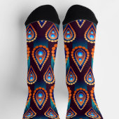 Paisley like Colorful Jewel Pattern Socken (Oben)