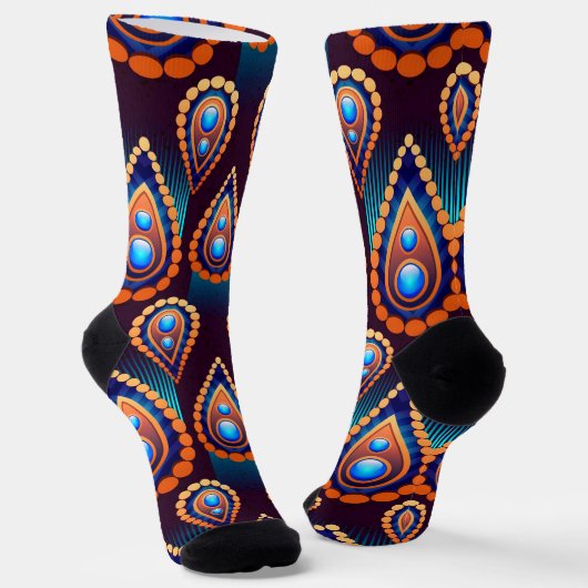 Paisley like Colorful Jewel Pattern Socken (Gewinkelt)