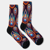 Paisley like Colorful Jewel Pattern Socken (Rechts)