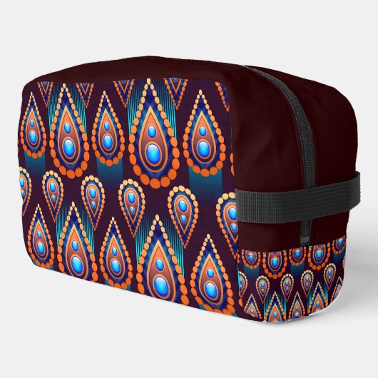 Paisley like Colorful Jewel Pattern Waschbeutel (Linke Seite)