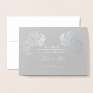 Paisley-like Fraktal Art Design on Gray Folienkarte