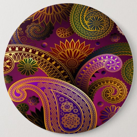 Paisley Lila Button (Vorderseite)