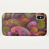 Paisley Lila Case-Mate iPhone Hülle (Rückseite (Horizontal))