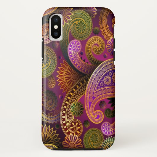 Paisley Lila Case-Mate iPhone Hülle (Rückseite)