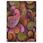 Paisley Lila Klemmbrett (Rückseite)