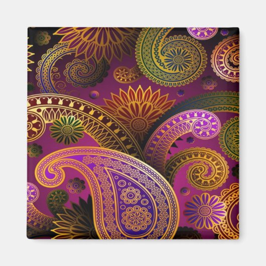 Paisley Lila Magnet (Vorne)