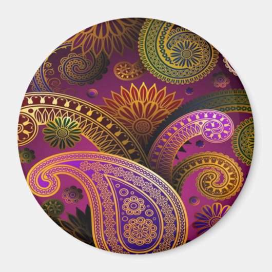 Paisley Lila Magnet (Vorne)