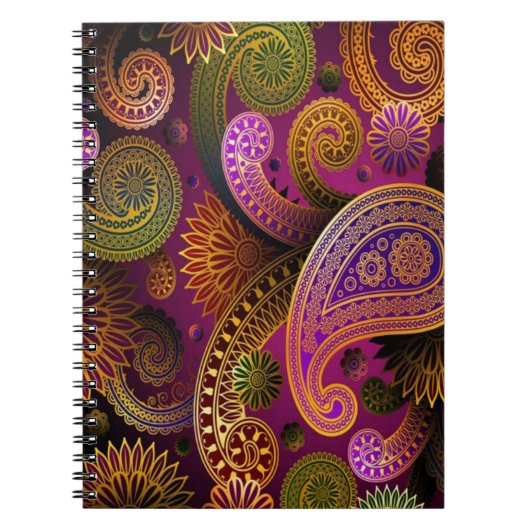 Paisley Lila Notizblock (Vorderseite)