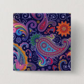 Paisley Lila pink Button (Vorderseite)