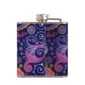 Paisley Lila pink Flachmann (Rückseite)