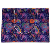 Paisley Lila pink Große Geschenktüte (Vorderseite)