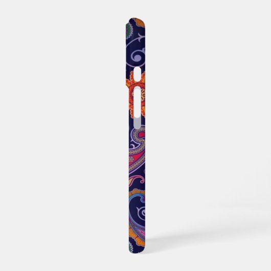 Paisley Lila Pink iPhone 16 Hülle (Linke Seite)