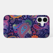 Paisley Lila Pink iPhone 16 Hülle (Rückseite (Horizontal))